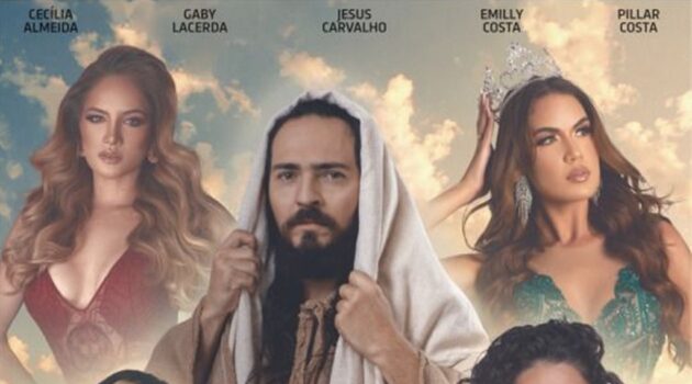Polêmica: Cartaz da Via Sacra com Jesus rodeado de mulheres gera polêmica na web